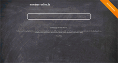 Desktop Screenshot of membran-online.de